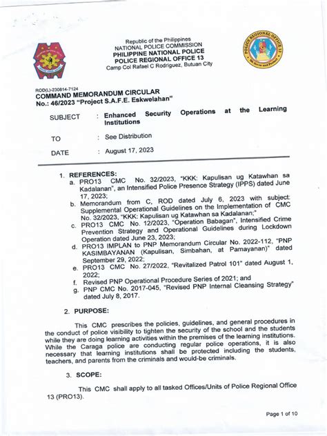 sri 2023 for pnp|CIRCULAR NO. : 2023 .